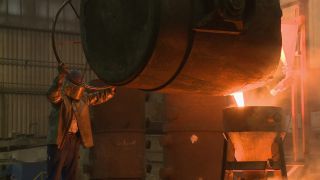 Link to Video | economy, Germany, steel mill, industry, steelmaking, heavy industry, industrial sector