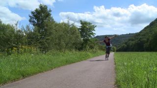 Link to Video | roller skate, landscape, leisure, sport, woman, Aktivität, trail, Rollerskates, nature, joy