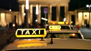 Link to Video | light source, motor car, Germany, lighting, taxi service, night, Berlin, transport, taxi