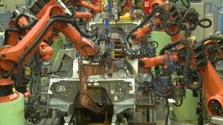 Link to Video | robot, manufacturing, automotive industry, mechanical assembly, assembly line, production, industrial sector, factory