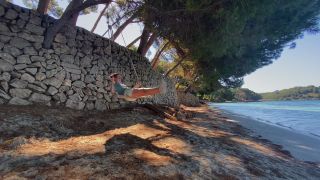 Link to Video | tree, vacation, fun, leisure, recreation, Stein, wall, paid time off, Mallorca, joy