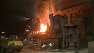 Link to Video | process, manufacturing process, economy, steel mill, economic sector, steelmaking, heavy industry, production, industrial sector, factory