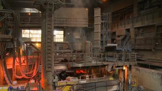 Link to Video | process, manufacturing process, economy, steel mill, economic sector, steelmaking, heavy industry, production, industrial sector, factory