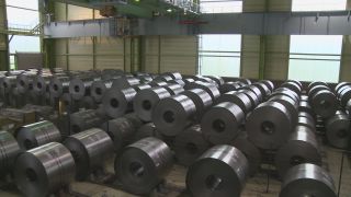 Link to Video | steel coil, steel, metallurgy, metal industry, ferrous metallurgy, steelmaking, production, industrial sector