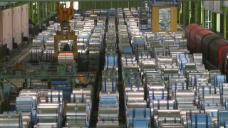 Link to Video | steel coil, steel, metallurgy, metal industry, ferrous metallurgy, steelmaking, production, industrial sector