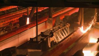 Link to Video | process, manufacturing process, economy, steel mill, economic sector, steelmaking, heavy industry, production, industrial sector, factory
