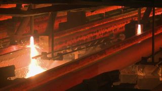 Link to Video | process, manufacturing process, economy, steel mill, economic sector, steelmaking, heavy industry, production, industrial sector, factory