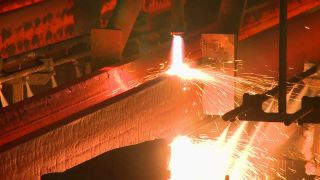 Link to Video | process, manufacturing process, economy, steel mill, economic sector, steelmaking, heavy industry, production, industrial sector, factory