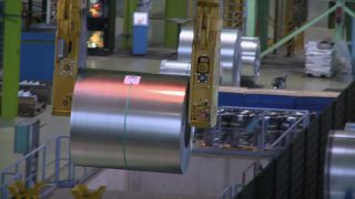 Link to Video | steel coil, steel, metallurgy, metal industry, ferrous metallurgy, steelmaking, production, industrial sector