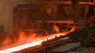 Link to Video | process, manufacturing process, steel mill, industry, steelmaking, heavy industry, production, industrial sector