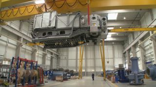 Link to Video | technology, renewable energy, electric generator, hall, industry, wind turbine generator system, alternative energy, wind power, wind turbine, wind energy, production, industrial sector, factory