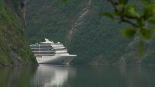 Link to Video | Geiranger, tourist destination, sea, cruise, Geirangerfjord, Norway, Scandinavia, Northern Europe, cruise ship, Europe, Nordic countries, tourist attraction, UNESCO World Heritage Site, point of interest
