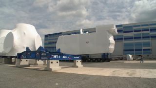 Link to Video | technology, renewable energy, electric generator, hall, industry, wind turbine generator system, alternative energy, wind power, wind turbine, wind energy, production, industrial sector, factory