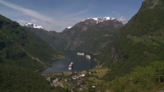 Link to Video | Geiranger, tourist destination, sea, cruise, Geirangerfjord, Norway, Scandinavia, Northern Europe, cruise ship, Europe, Nordic countries, tourist attraction, UNESCO World Heritage Site, point of interest