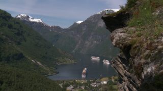 Link to Video | Geiranger, tourist destination, sea, cruise, Geirangerfjord, Norway, Scandinavia, Northern Europe, cruise ship, Europe, Nordic countries, tourist attraction, UNESCO World Heritage Site, point of interest