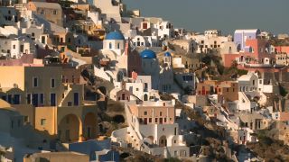 Link to Video | landscape, vacation, tourist destination, Santorini, landscape element, paid leave, Cyclades, physical location, leisure, island, Southern Europe, Aegean Sea, Greece, Europe, Mediterranean Sea, tourism destination, trip, travel, paid time off, Santorin, Aegean Islands