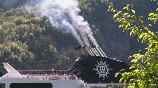 Link to Video | Geiranger, vacation, tourist destination, sea, cruise, leisure, Geirangerfjord, Norway, Scandinavia, Northern Europe, cruise ship, Europe, Nordic countries, tourist attraction, paid time off, UNESCO World Heritage Site, point of interest