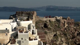 Link to Video | landscape, vacation, tourist destination, Santorini, landscape element, paid leave, Cyclades, physical location, leisure, island, Southern Europe, Aegean Sea, Greece, Europe, Mediterranean Sea, tourism destination, trip, travel, paid time off, Santorin, Aegean Islands