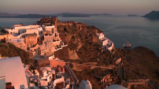 Link to Video | landscape, vacation, tourist destination, Santorini, landscape element, paid leave, Cyclades, physical location, leisure, island, Southern Europe, Aegean Sea, Greece, Europe, Mediterranean Sea, tourism destination, trip, travel, paid time off, Santorin, Aegean Islands