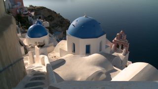 Link to Video | landscape, vacation, tourist destination, Santorini, landscape element, paid leave, Cyclades, physical location, leisure, island, Southern Europe, Aegean Sea, Greece, Europe, Mediterranean Sea, tourism destination, trip, travel, paid time off, Santorin, Aegean Islands