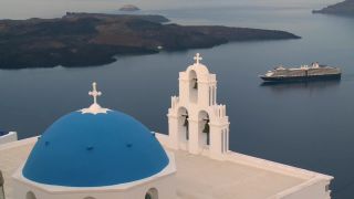 Link to Video | vacation, tourist destination, Santorini, paid leave, sea, Cyclades, leisure, island, Greek Islands, landform, Southern Europe, Aegean Sea, Greece, Mediterranean Sea, tourism, Mediterranean country, tourist attraction, paid time off, Mediterranean Basin