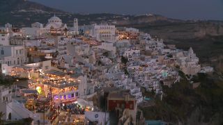 Link to Video | tourist destination, Santorini, sea, Cyclades, North Macedonia, island, Greek Islands, landform, Southern Europe, Aegean Sea, Greece, Europe, Mediterranean Sea, tourism, Mediterranean country, tourist attraction, travel, Mediterranean Basin, point of interest