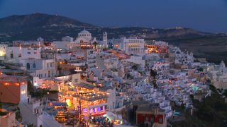 Link to Video | tourist destination, Santorini, sea, Cyclades, North Macedonia, island, Greek Islands, landform, Southern Europe, Aegean Sea, Greece, Europe, Mediterranean Sea, tourism, Mediterranean country, tourist attraction, travel, Mediterranean Basin, point of interest