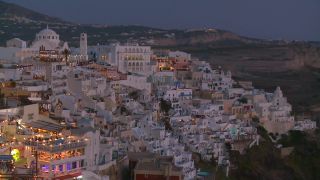 Link to Video | tourist destination, Santorini, sea, Cyclades, North Macedonia, island, Greek Islands, landform, Southern Europe, Aegean Sea, Greece, Europe, Mediterranean Sea, tourism, Mediterranean country, tourist attraction, travel, Mediterranean Basin, point of interest
