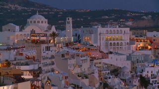 Link to Video | tourist destination, Santorini, sea, Cyclades, North Macedonia, island, Greek Islands, landform, Southern Europe, Aegean Sea, Greece, Europe, Mediterranean Sea, tourism, Mediterranean country, tourist attraction, travel, Mediterranean Basin, point of interest