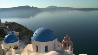 Link to Video | tourist destination, Santorini, sea, Cyclades, North Macedonia, island, Greek Islands, landform, Southern Europe, Aegean Sea, Greece, Europe, Mediterranean Sea, tourism, Mediterranean country, tourist attraction, travel, Mediterranean Basin, point of interest