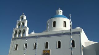 Link to Video | tourist destination, Santorini, sea, Cyclades, North Macedonia, island, Greek Islands, landform, Southern Europe, Aegean Sea, Greece, Europe, Mediterranean Sea, tourism, Mediterranean country, tourist attraction, travel, Mediterranean Basin, point of interest