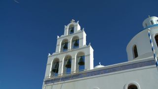 Link to Video | tourist destination, Santorini, sea, Cyclades, North Macedonia, island, Greek Islands, landform, Southern Europe, Aegean Sea, Greece, Europe, Mediterranean Sea, tourism, Mediterranean country, tourist attraction, travel, Mediterranean Basin, point of interest