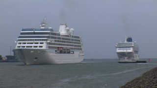 Link to Video | means of transport, ship, cruise, water, Warnemünde, cruise ship, river, port, tourism, travel, transport