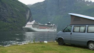 Link to Video | Geiranger, landscape, vacation, tourist destination, West Norwegian Fjords – Geirangerfjord and Nærøyfjord, body of water, cruise, leisure, Geirangerfjord, Norway, Scandinavia, natural heritage, cruise ship, fjord, Nordic countries, tourist attraction, paid time off, transport, UNESCO World Heritage Site
