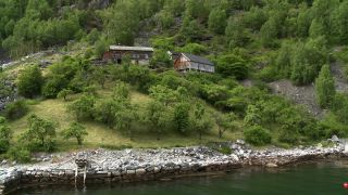 Link to Video | Geiranger, landscape, tourist destination, West Norwegian Fjords – Geirangerfjord and Nærøyfjord, body of water, cruise, Geirangerfjord, Norway, Scandinavia, natural heritage, cruise ship, fjord, Nordic countries, tourist attraction, transport, UNESCO World Heritage Site