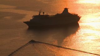 Link to Video | landscape, tourist destination, Santorini, sea, Cyclades, island, Greek Islands, landform, Southern Europe, Aegean Sea, Greece, Europe, Mediterranean Sea, Mediterranean country, tourist attraction, point of interest