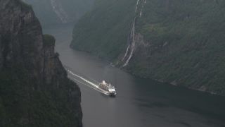 Link to Video | Geiranger, vacation, West Norwegian Fjords – Geirangerfjord and Nærøyfjord, body of water, paid leave, cruise, leisure, Geirangerfjord, Norway, Scandinavia, Northern Europe, cruise ship, fjord, Norwegian Sea, tourism, Møre og Romsdal, tourist attraction, travel, paid time off, transport, UNESCO World Heritage Site