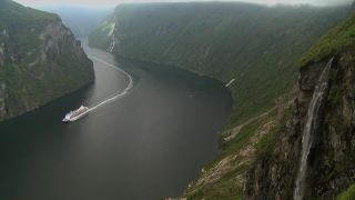 Link to Video | Geiranger, vacation, West Norwegian Fjords – Geirangerfjord and Nærøyfjord, body of water, paid leave, cruise, leisure, Geirangerfjord, Norway, Scandinavia, Northern Europe, cruise ship, fjord, Norwegian Sea, tourism, Møre og Romsdal, tourist attraction, travel, paid time off, transport, UNESCO World Heritage Site