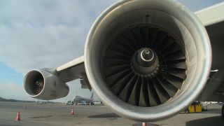 Link to Video | technology, airport, airport infrastructure, transport aircraft, Boeing 747-400F, air transport, logistics, logistics center, airplane, cargo aircraft, Luxembourg, air cargo, freight transport, vehicle, traffic, international airport, transport, industrial sector, Luxembourg Airport, Boeing 747-400, mobility