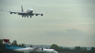 Link to Video | technology, airport, airport infrastructure, transport aircraft, Boeing 747-400F, air transport, logistics, logistics center, airplane, cargo aircraft, Luxembourg, air cargo, freight transport, vehicle, traffic, international airport, transport, industrial sector, Luxembourg Airport, Boeing 747-400, mobility