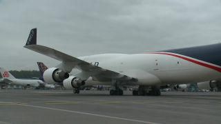 Link to Video | technology, airport, airport infrastructure, transport aircraft, Boeing 747-400F, air transport, logistics, logistics center, airplane, cargo aircraft, Luxembourg, air cargo, freight transport, vehicle, traffic, international airport, transport, industrial sector, Luxembourg Airport, Boeing 747-400, mobility