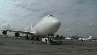 Link to Video | technology, airport, airport infrastructure, transport aircraft, Boeing 747-400F, air transport, logistics, logistics center, airplane, cargo aircraft, Luxembourg, air cargo, freight transport, vehicle, traffic, international airport, transport, industrial sector, Luxembourg Airport, Boeing 747-400, mobility