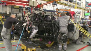 Link to Video | industrial building, Germany, automotive industry, industry, MAN SE, vehicle, truck, traffic, assembly line, truck industry, enterprise, Dachau, production, motor vehicle, industrial sector, factory