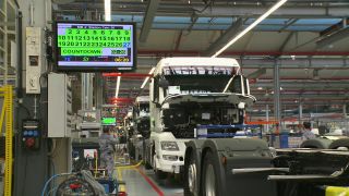 Link to Video | industrial building, Germany, automotive industry, industry, MAN SE, vehicle, truck, traffic, assembly line, truck industry, enterprise, Dachau, production, motor vehicle, industrial sector, factory