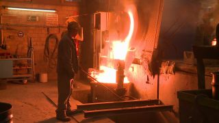 Link to Video | metallurgy, manufacturer, activity, metal industry, ferrous metallurgy, crucible steel, fire, steel casting, operation, steelmaking, heavy industry, production, industrial sector, factory