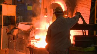 Link to Video | metallurgy, manufacturer, activity, metal industry, ferrous metallurgy, crucible steel, fire, steel casting, operation, steelmaking, heavy industry, production, industrial sector, factory