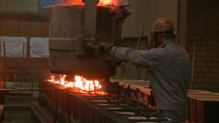 Link to Video | metallurgy, manufacturer, activity, metal industry, ferrous metallurgy, crucible steel, fire, steel casting, operation, steelmaking, heavy industry, production, industrial sector, factory