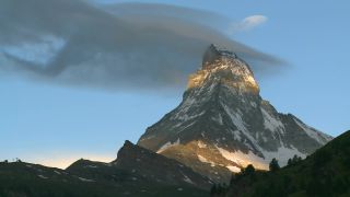 Link to Video | weather, tourist destination, Alps, Matterhorn, summit, region of interest, Swiss Alps, meteorology, landform, Switzerland, Europe, mountain range, tourist attraction, Italy–Switzerland border, cloud, Valais, mountain, point of interest