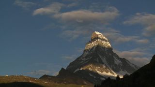 Link to Video | weather, tourist destination, Alps, Matterhorn, summit, region of interest, Swiss Alps, meteorology, landform, Switzerland, Europe, mountain range, tourist attraction, Italy–Switzerland border, cloud, Valais, mountain, point of interest