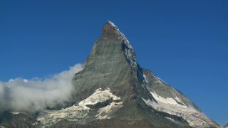 Link to Video | weather, tourist destination, Alps, Matterhorn, summit, region of interest, Swiss Alps, meteorology, landform, Switzerland, Europe, mountain range, tourist attraction, Italy–Switzerland border, cloud, Valais, mountain, point of interest